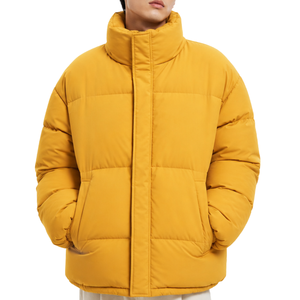 Custom Logo Winter Warm Men Puffer Jacket Wholesale Windproof Stand Collar Plain <b>Bubble</b> <b>Coat</b> For Men - Product Image 1