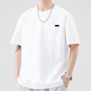 เสื้อยืดสไตล์ญี่ปุ่นสำหรับฤดูร้อน เสื้อยืดแขนสั้นดีไซน์หลวมๆ สำหรับผู้ชาย - Product Image 5