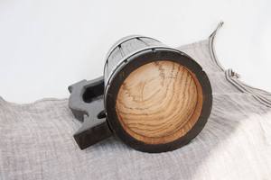 Handmade Wooden Beer <b>Mug</b> Stainless Steel Insert Classic Design Hand Grip Dishwasher Microwave Safe Solid Pattern Gift <b>Box</b> for - Product Image 3