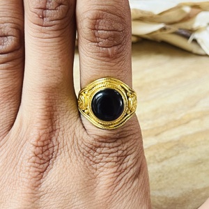 New Arrival Amethyst <b>Rings</b> Boho Brass <b>Rings</b> Women 18k <b>Gold</b> Plated Tribal <b>Cocktail</b> Jewelry Ethnic Statement <b>Ring</b> For Wholesale - Product Image 5