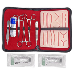 Suture <b>Practice</b> Kit 18pcs Complete Training Set Veterinary Suture <b>Pad</b> Pre Cut Wounds Tools Threads Best Supplier - Product Image 3