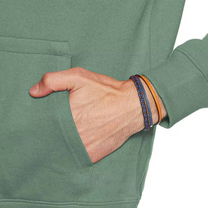 Sweat-shirt à capuche imprimé pour homme en molleton de coton vert, coupe décontractée, avec logo frontal et poche, idéal pour l'automne - Product Image 3