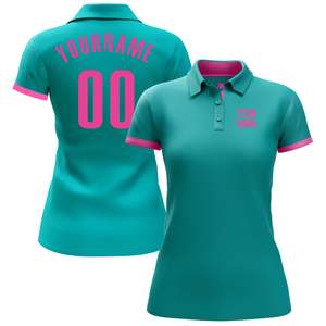 Polo Personalizado en Rosa Teal para Hombre, Manga Corta, Sublimado, Jersey de Equipo, Absorbe la Humedad, para Todas las Temporadas, Corte Regular - Product Image 2