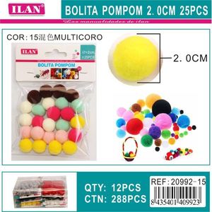 ILAN Pompon 2.0 Cm Multicolor Decoraciones Artesanales Para Proyectos DIY - Product Image 3
