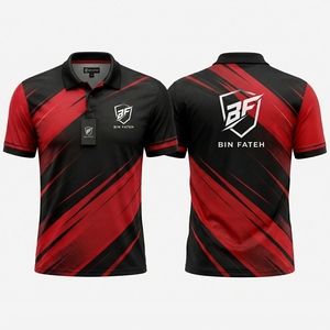 Polo en maille respirant et à séchage rapide pour homme, avec logo personnalisé, col rabattu, à prix abordable, par sublimation - Product Image 4