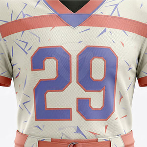 SANGLASPORTS Maillot de football personnalisé pour homme en polyester respirant et réfléchissant, bleu ciel, avec impression gaufrée par transfert thermique, en stock - Product Image 2