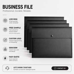 Cartella Portadocumenti <span class=keywords><strong>A4</strong></span> in PP con Logo Personalizzato, Busta in Plastica con Chiusura <span class=keywords><strong>a</strong></span> Bottone <span class=keywords><strong>a</strong></span> Pressione per Ufficio, Scuola, Regalo Promozionale OEM - Product Image 1