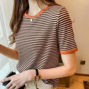 Nueva Camiseta Corta de Invierno de la Mejor Calidad para Mujer, Logotipo Personalizado, Talla Grande, 100% Algodón, Ecológica, Transpirable, de Secado Rápido - Product Image 3