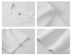 Camiseta de Verano para Hombre, de Moda, Tejido Grueso de 260g, Hilo Doble, Color Sólido, Manga Corta, Corte Holgado - Product Image 5