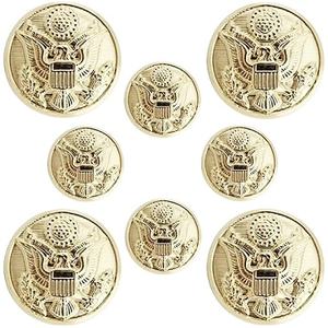 Botones Uniformes de Latón Pesado con Diseño en Relieve para Uso en Ropa Formal y Ceremonial - Product Image 5