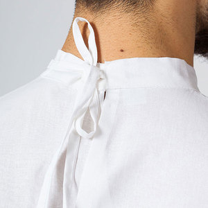 Bata de Laboratorio de Algodón Blanca para Hombre con Nombre de Hospital Personalizado, Manga Larga, Uniforme de Hospital Tejido con Bolsillo - Product Image 5