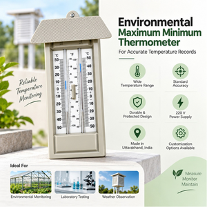 Maximum Minimum <b>Thermometer</b> for Temperature Observation and Recording | Weather Monitoring Instrument for Laboratory Testing Use - Product Image 5