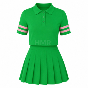 Ensembles de tennis HMR Sisterhood Sorority : polos de course et jupes courtes plissées pour le sport et le fitness - Product Image 4