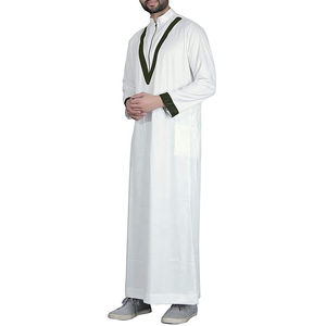 Thobe d'été respirant pour hommes, style du Golfe, prix abordable, vêtements islamiques pour hommes - Product Image 2