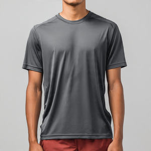 Camiseta Deportiva para Hombre, Cuello Redondo, Manga Corta, Secado Rápido, Anti-UV, Ecológica, Mezcla de Poliéster/Algodón - Product Image 3