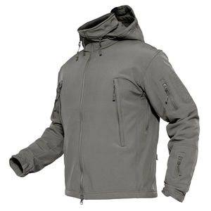 Veste tactique softshell personnalisée pour hommes, imperméable, respirante, avec fermeture éclair, pour activités de plein air, randonnée, chasse, ski - Product Image 2