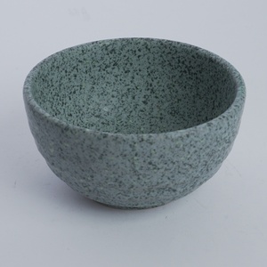 Moss <b>Green</b> Speckled Small Ceramic Bowl Japandi Design <b>Microwave</b> Dishwasher Safe Handmade for Rice Soup Restaurant Tableware - Product Image 2
