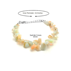 Premium Natural Ethiopian Opal Beaded Bracelet 925 Sterling Silver Faceted Gemstone Handmade Elegant Jewelry Design - Product Image 2