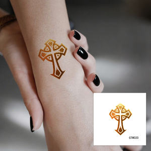 Directo de fábrica oro plata Flash metálico tatuaje temporal pegatina lámina Sexy impermeable cuerpo arte Festival boda fiesta tatuaje - Product Image 2