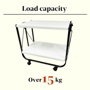 Carrito de comida plegable de muestra gratis con ruedas, tubo ovalado de soldadura para hoteles y restaurantes - Product Image 3