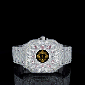Montre à Quartz Carrée en Moissanite de Haute Qualité, Meilleure Vente, Style Affaires pour Hommes, Étanche, Disponible en Gros - Product Image 1