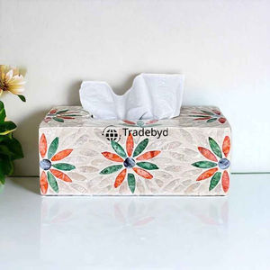 Caja y Soporte para Pañuelos Decorativos de Lujo Hechos a Mano con Incrustaciones de Hueso Ecológicas y Únicas para Decoración del Hogar y Baño Tradebyd - Product Image 2