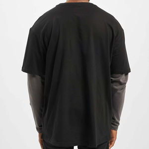 Camisetas Personalizadas para Hombre, Camiseta de Manga Larga de Doble Capa, Unisex, Camisetas de Hombre con Parches de Doble Capa - Product Image 5