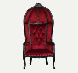 Chaise Trône de Luxe en Bois de Mahagoni Massif de Style Européen, Durable, pour Appartement et Salon - Product Image 1