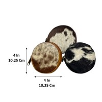 Dompet koin kulit bulu asli buatan tangan bulu asli dompet tempat kartu kredit bulat dompet bulat kecil lucu bergaya Barat