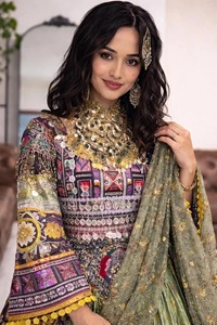Afghan Bridal Party <b>Dress</b> Maxi Length Long Sleeves Embroidery Cotton Silk Blend Vintage Style Formal Casual Wear - Product Image 5