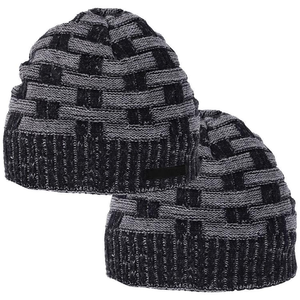 Unisex striped beanie <b>hat</b> Winter warm cap Color blocking casual style Acrylic knit beanie Unisex warm winter <b>hat</b> - Product Image 4