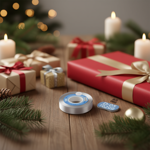 Ruban en satin 2,5 cm 25Y gris pour décoration de cadeaux - Product Image 1