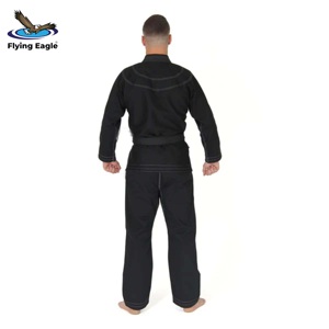 Kimono de Jiu-Jitsu en coton tissé perlé, approuvé IBJJF, pour hommes, personnalisable, 340g, respirant et durable, vente en gros par Flying Eagle Factory. - Product Image 1