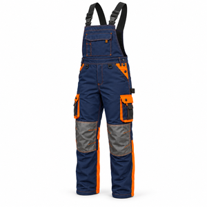 Salopette de travail robuste en coton respirant pour homme, pantalon de travail personnalisé avec poches cargo, genouillères renforcées, ajustable - Product Image 2