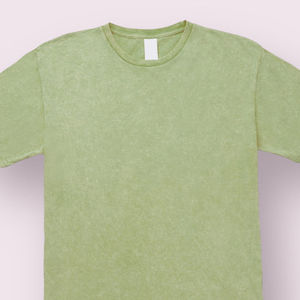 T-shirt délavé à l'acide en gros, 100 % coton, manches courtes, coupe lourde, épaules tombantes, uni, pour hommes - Product Image 5