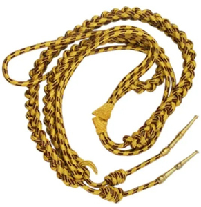Custom Logo Decorative Aiguillettes Premium Quality Handcrafted <b>Braided</b> Cords with OEM Size Private Label Wholesale Supplier - Product Image 3