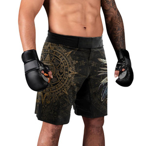 Pantalones Cortos de Entrenamiento MMA/BJJ Hechos a Medida con Tela Microelástica, Servicio OEM, Diseños de Logotipos Personalizados, 100% Poliéster, Secado Rápido - Product Image 3