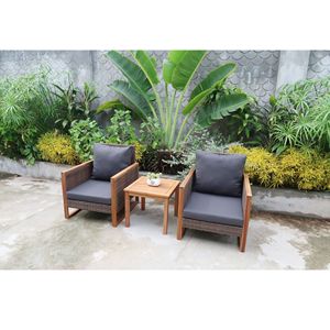 Table basse de style farmhouse moderne, idéale pour les hôtels, couleur et logo personnalisables, bois massif de haute qualité, confortable pour les invités - Product Image 3