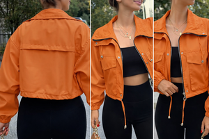 Veste bomber pour femme de qualité supérieure, OEM, élégante, grande taille, fermeture éclair intégrale, respirante, légère, pour l'hiver, nouvelle arrivée - Product Image 4