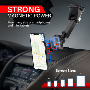 Support magnétique mobile Roadpower (RP-MH532-BK), support polyvalent pour tableau de bord/pare-brise avec forte ventouse, rotation à 360 degrés - Product Image 2
