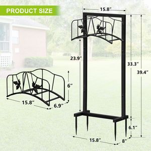 Porta Tubo da Giardino Smontabile 40x20x100 cm, Robusto Organizzatore per Tubi dell'Acqua da Esterno, Supporto per Tubi e Avvolgitubo da Giardino - Product Image 4