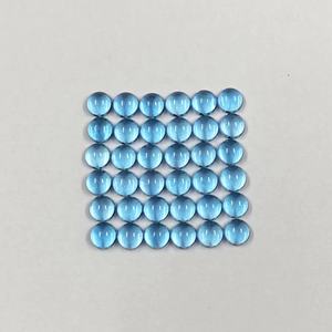 5mm Natural Swiss <b>Blue</b> Topaz Round Cabochon Loose Stone High Grade Topaz Smooth Gemstone <b>Jewellery</b> Trending Collection 2025 - Product Image 2