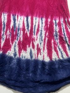 Túnica Boho sin Mangas para Mujer, Color Rojo Oscuro, con Estampado Tie-Dye y Cuello Redondo |   Vestido Casual Holgado de Verano con Corte Evase a la Moda - Product Image 3