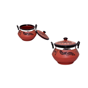 Disposable Eco-Friendly Handcrafted Terracotta Glazed Round Handi - Product Image 2