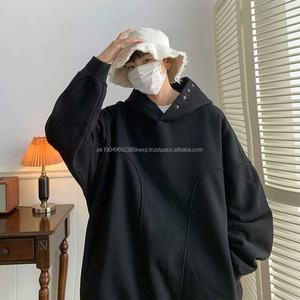 เสื้อฮู้ดดี้ผู้ชายดีไซน์ใหม่ สไตล์ฮ่องกง ญี่ปุ่น แฟชั่นเรียบง่าย สีพื้น ทรงหลวม ฤดูใบไม้ร่วง-ฤดูหนาว 2024 - Product Image 4