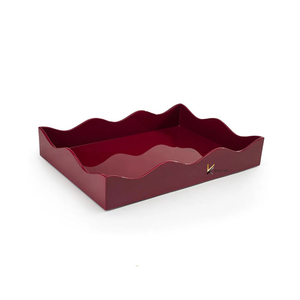 Bandeja de Servir Rectangular Moderna Hecha a Mano con Borde Festoneado, de MDF Lacado, con Asas, Diseño Colorido, Decoración para Sala de Estar y Fiestas - Product Image 3