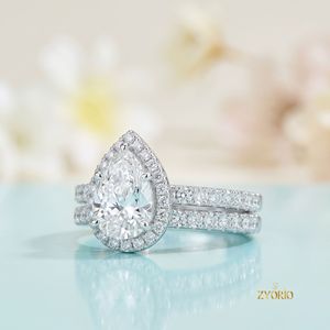 Cushion Brilliant Cut D Color Lab Grown Diamond PT950 Wedding Band <b>Ring</b> for Women and <b>Couple</b> IGI Certified VS2 Clarity - Product Image 2