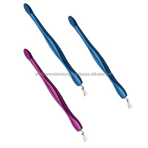 Coupe-cuticules et repousse-cuticules double face en V, outil de manucure en plastique, kit professionnel pour l'élimination des cuticules - Product Image 3