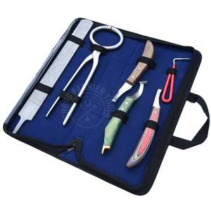 Horse Hoof Trimming Tool Kit with Hoof Pain Detector Inspection Abscess Cutting Loop Knife <b>Rasp</b> <b>File</b> Curved Sharpe Blade Pick - Product Image 1