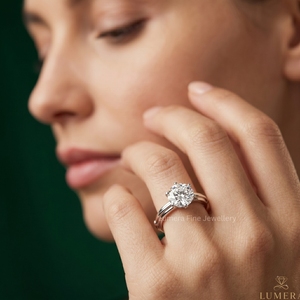 Anillo de Compromiso Clásico con Diamante de Laboratorio de Corte Redondo, Diseño de Cuerda Trenzada, Oro Rosa de 14K, Anillo de Boda para Mujer, Certificado IGI - Product Image 6